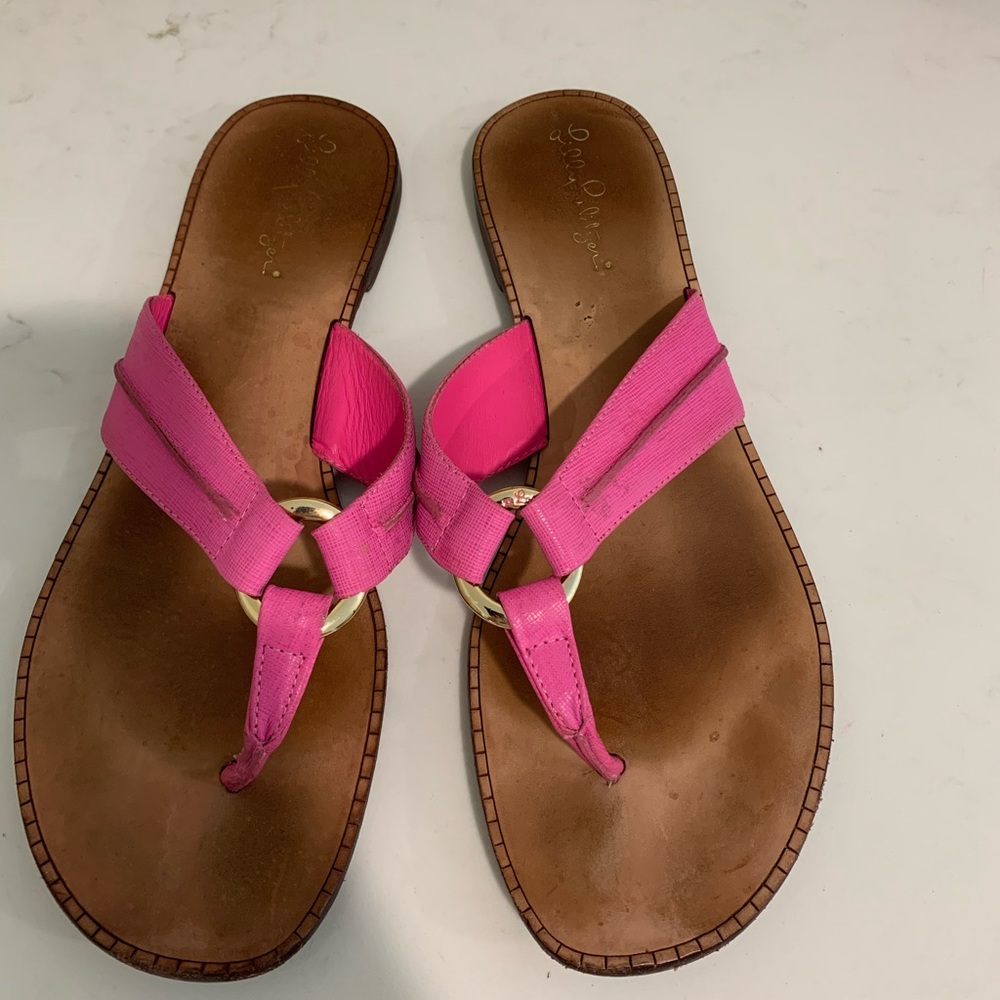 Lilly Pulitzer pink sandals